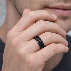 Brand New!!  Size 12 stainless steel silver double row zircon stone ring